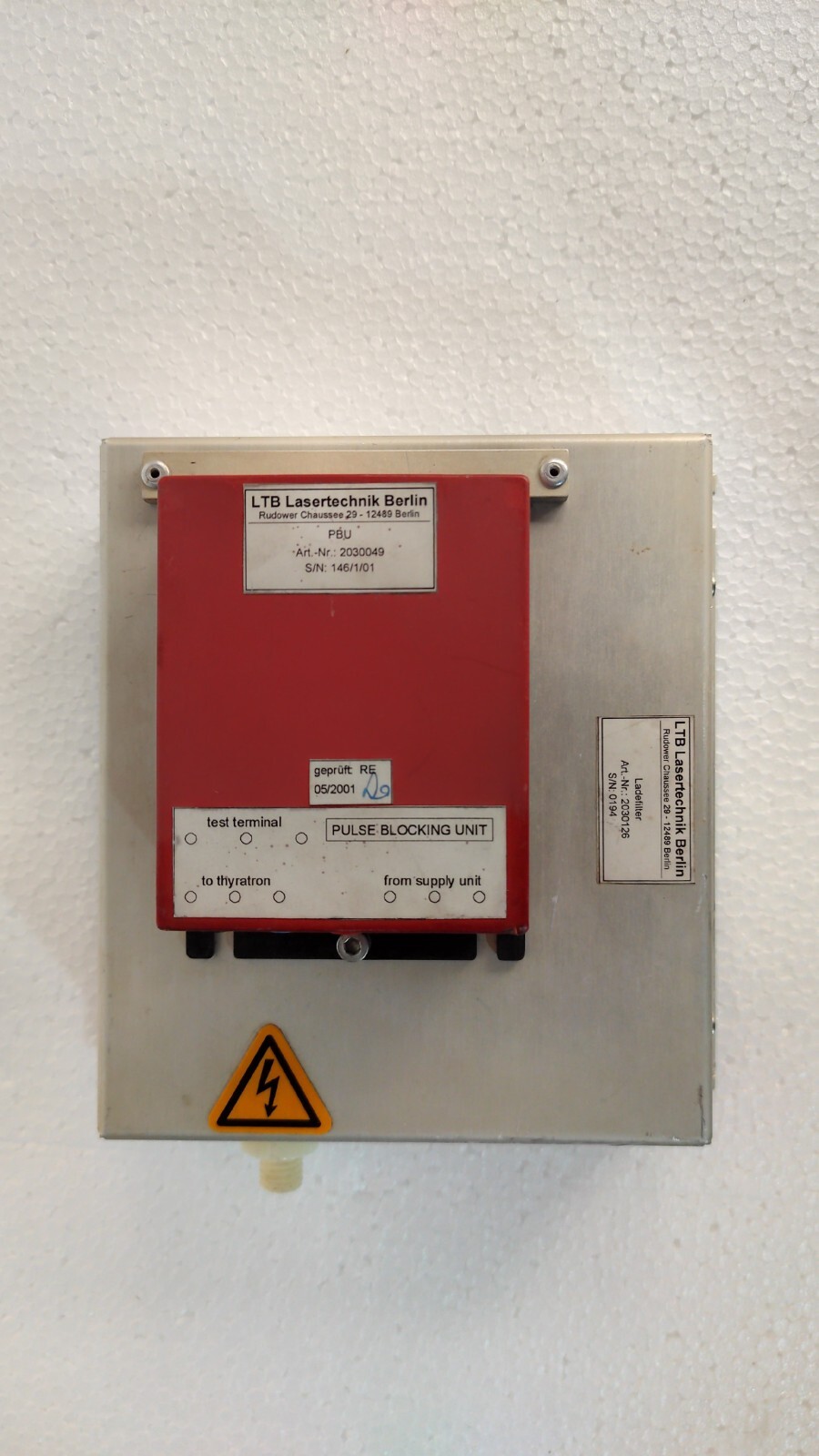 LBT Laserteknik pbu / PBU Art No. 2030049 with Lade Filter Art No. 2030126